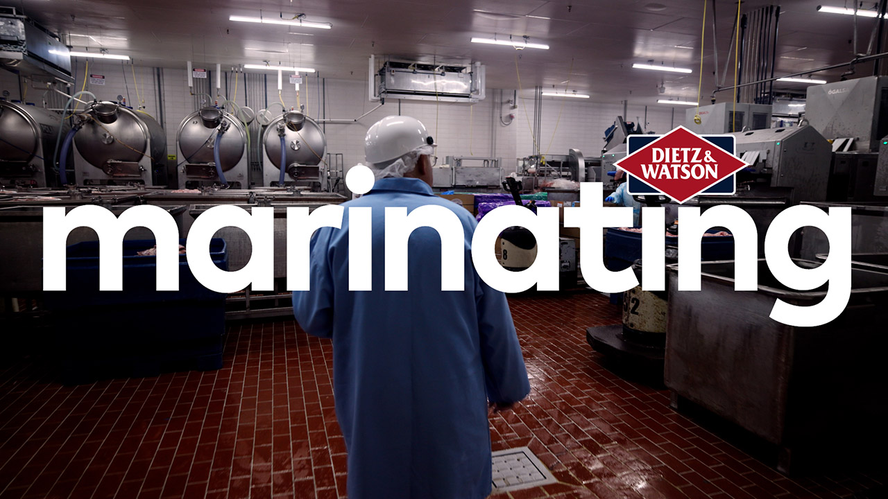 Dietz CEO, Louis, walks us through the marinating facility while explaining the injection process.