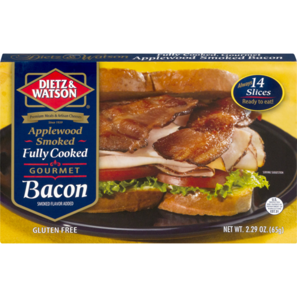 Dietz & Watson Applewood Fully Cooked Bacon