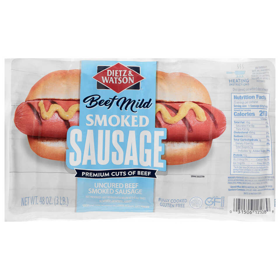 Beef Mild Uncured Smoked Sausage
