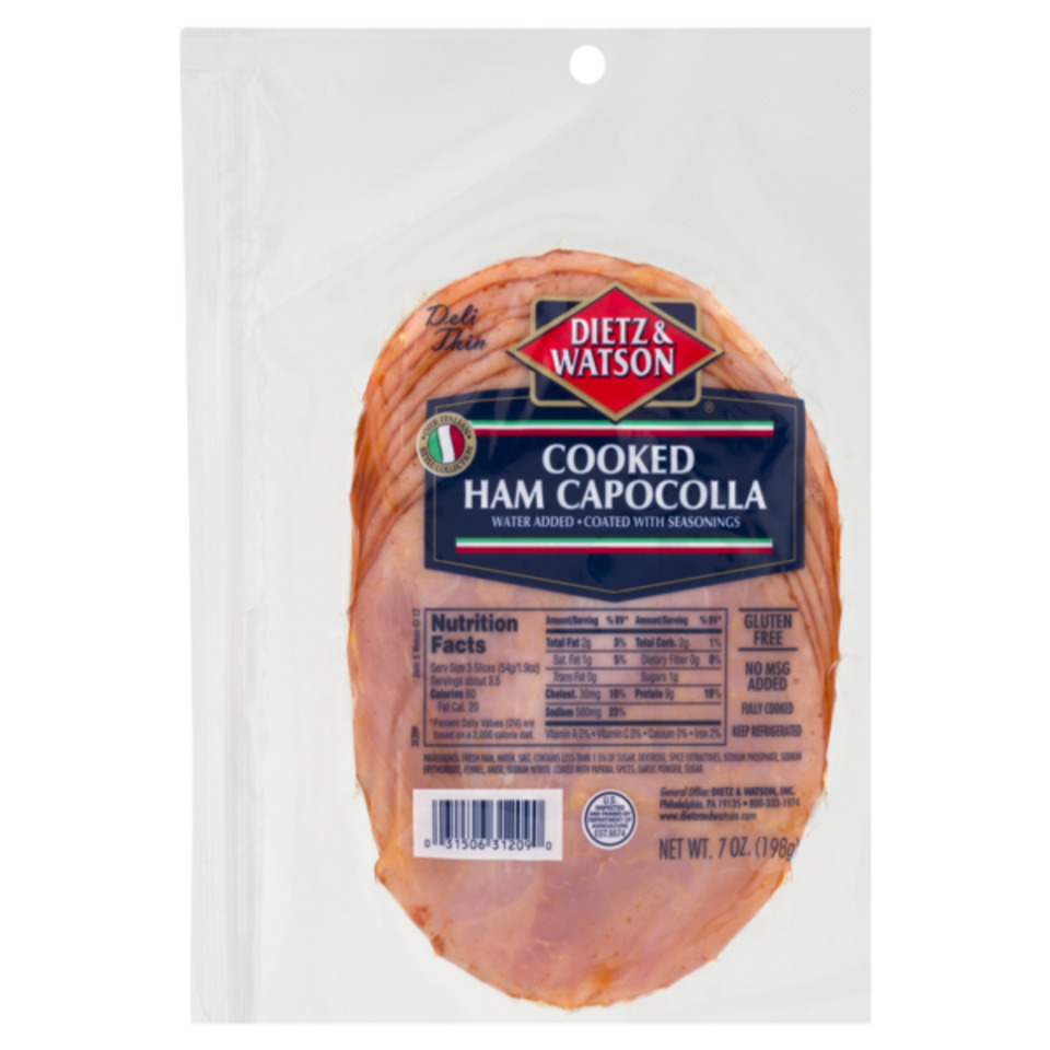 Pre-Sliced Capocolla Ham