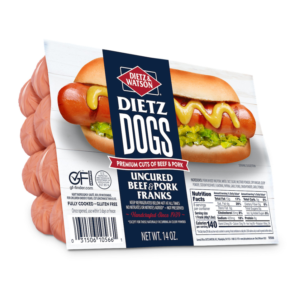 Dietz Dogs Uncured Beef & Pork Franks