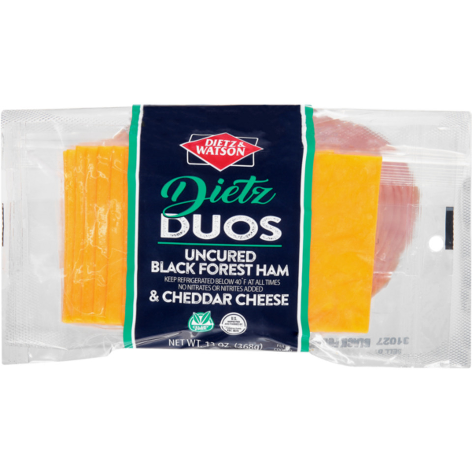 Dietz Duos Uncured Black Forest Ham & Cheddar Cheese 13 oz Pack