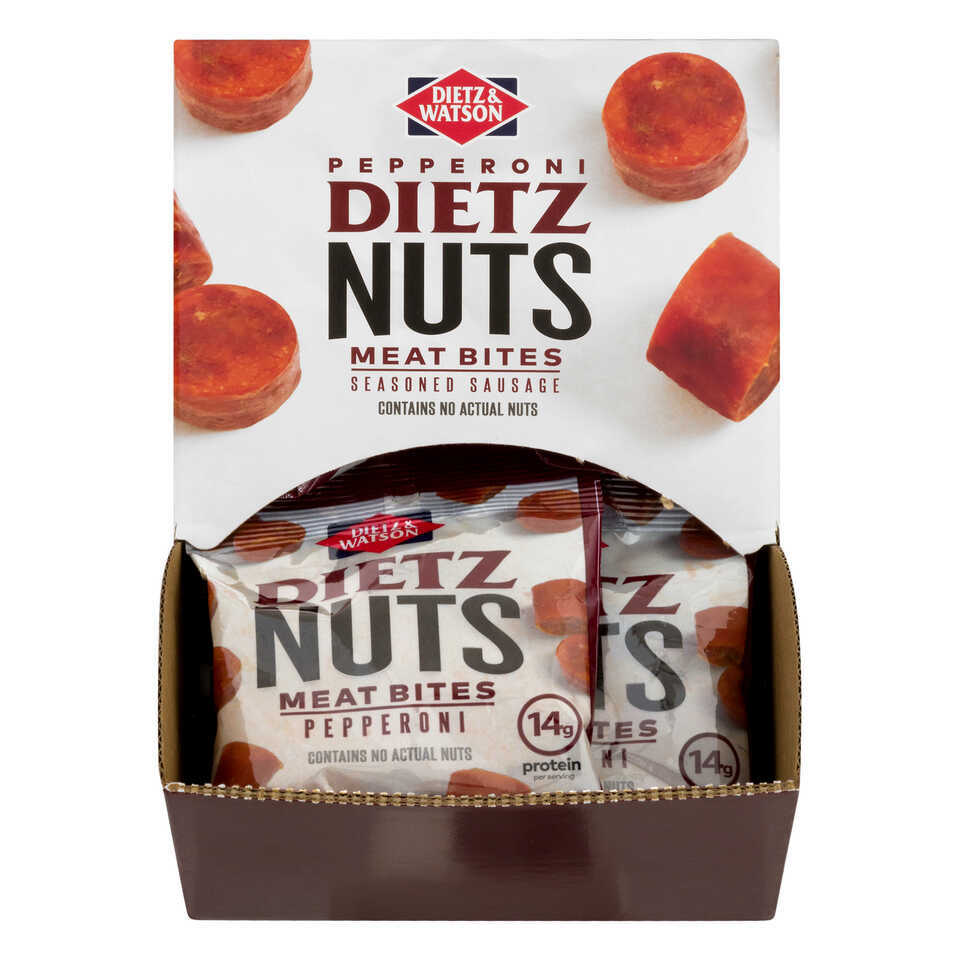 Meat Bites, Pepperoni, Dietz Nuts, Box