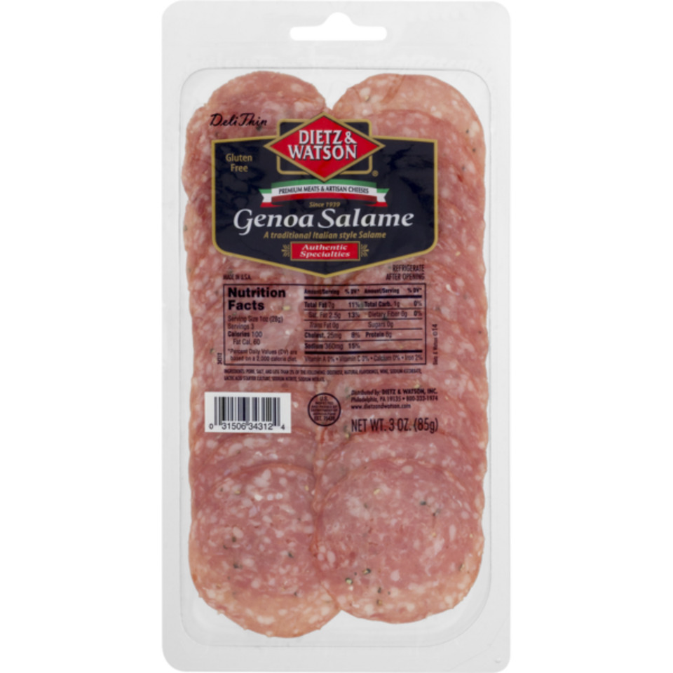 Pre-Sliced Genoa Salami