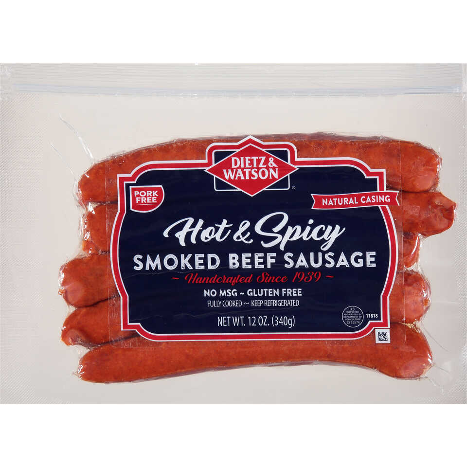 Hot & Spicy Smoked Beef Sausage