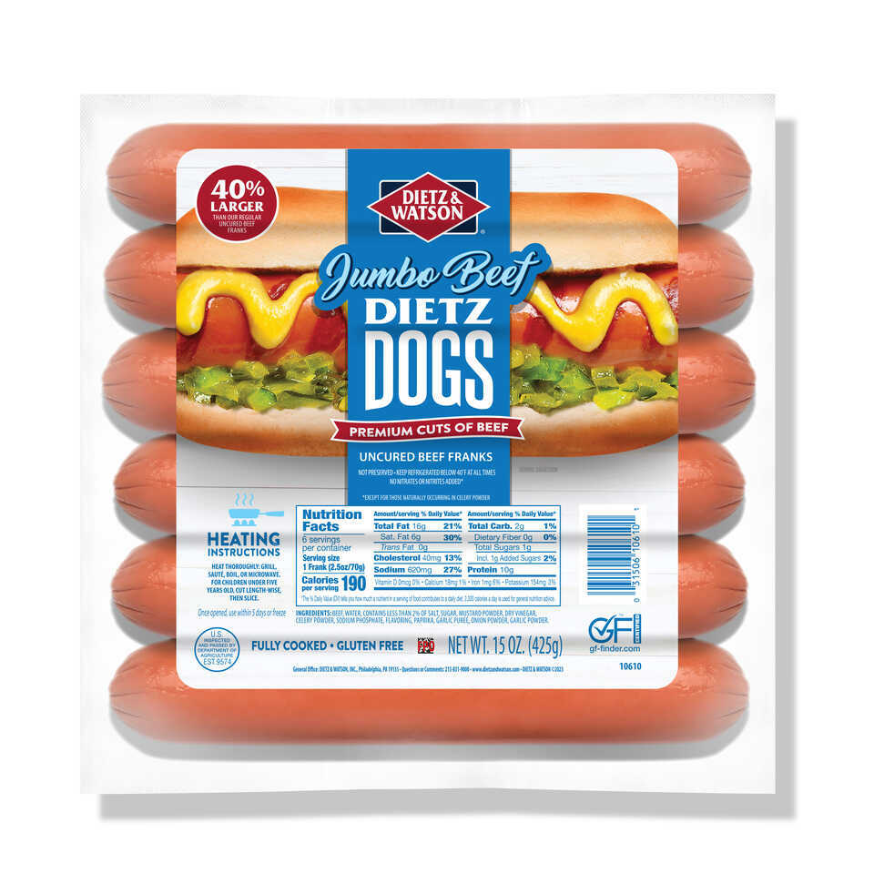 Jumbo Beef Uncured Dietz Dogs