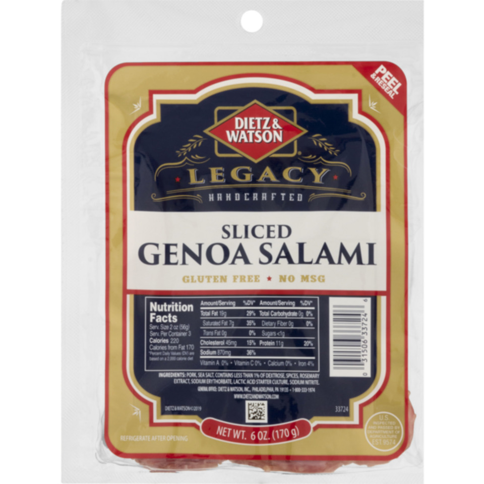 Dietz & Watson Legacy Sliced Genoa Salami