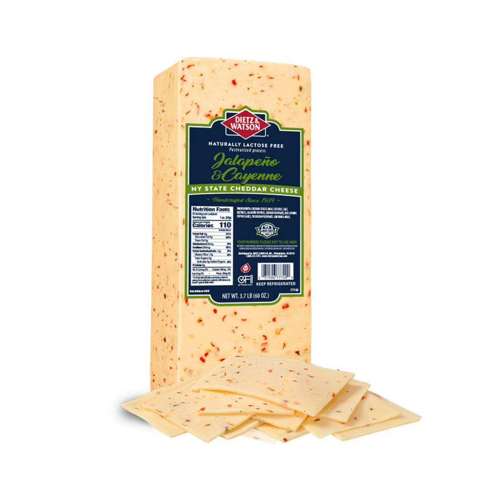 NY State Cheddar Jalapeño & Cayenne | Dietz & Watson