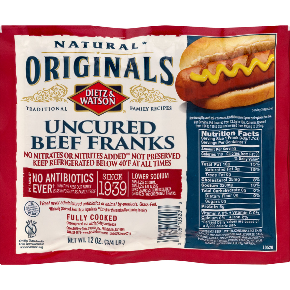 Originals Natural Beef Franks