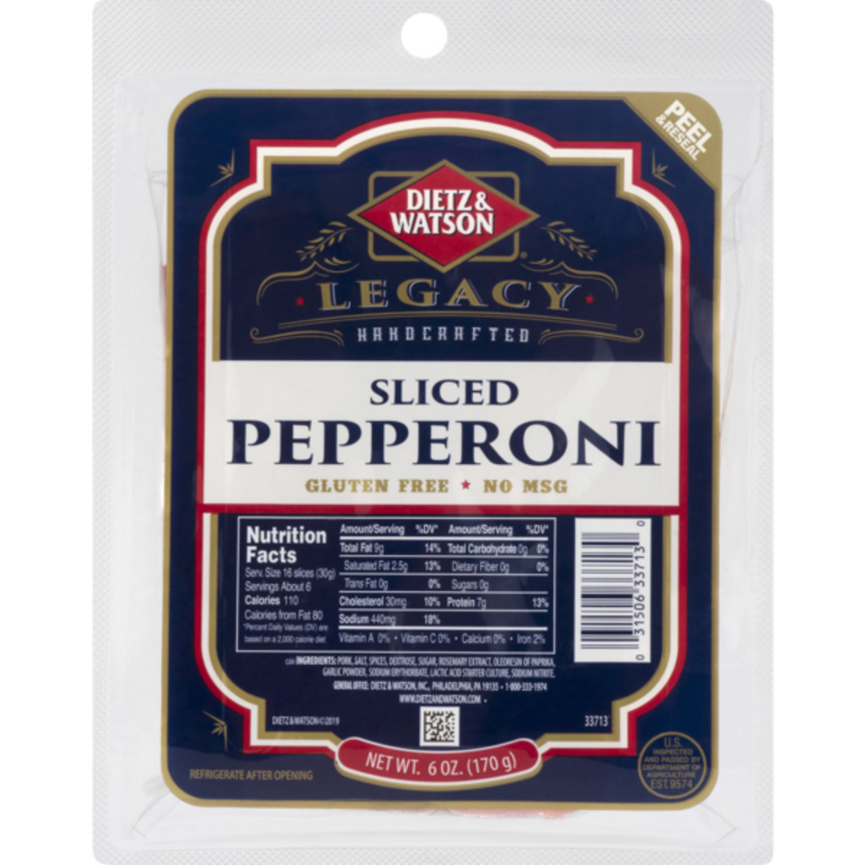 Pepperoni, Sliced, Legacy, Gluten Free, Pouch