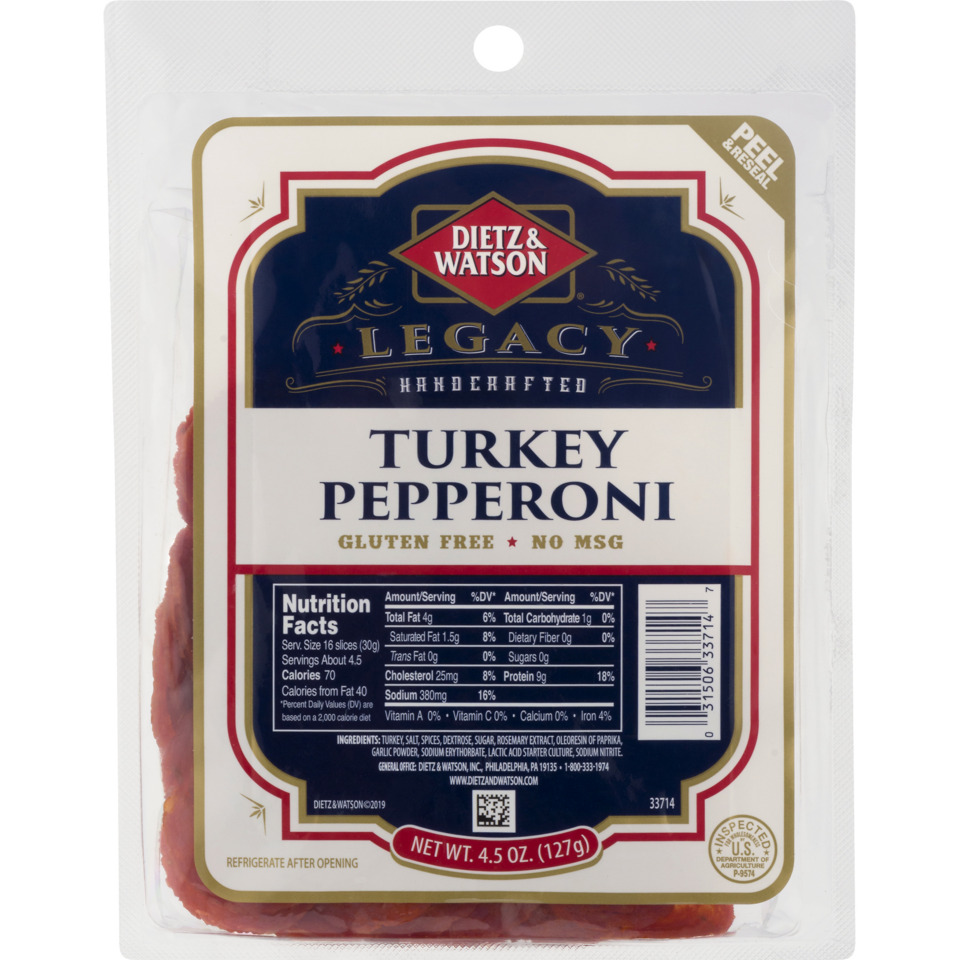 Pepperoni, Turkey, Legacy, Gluten Free, Pouch