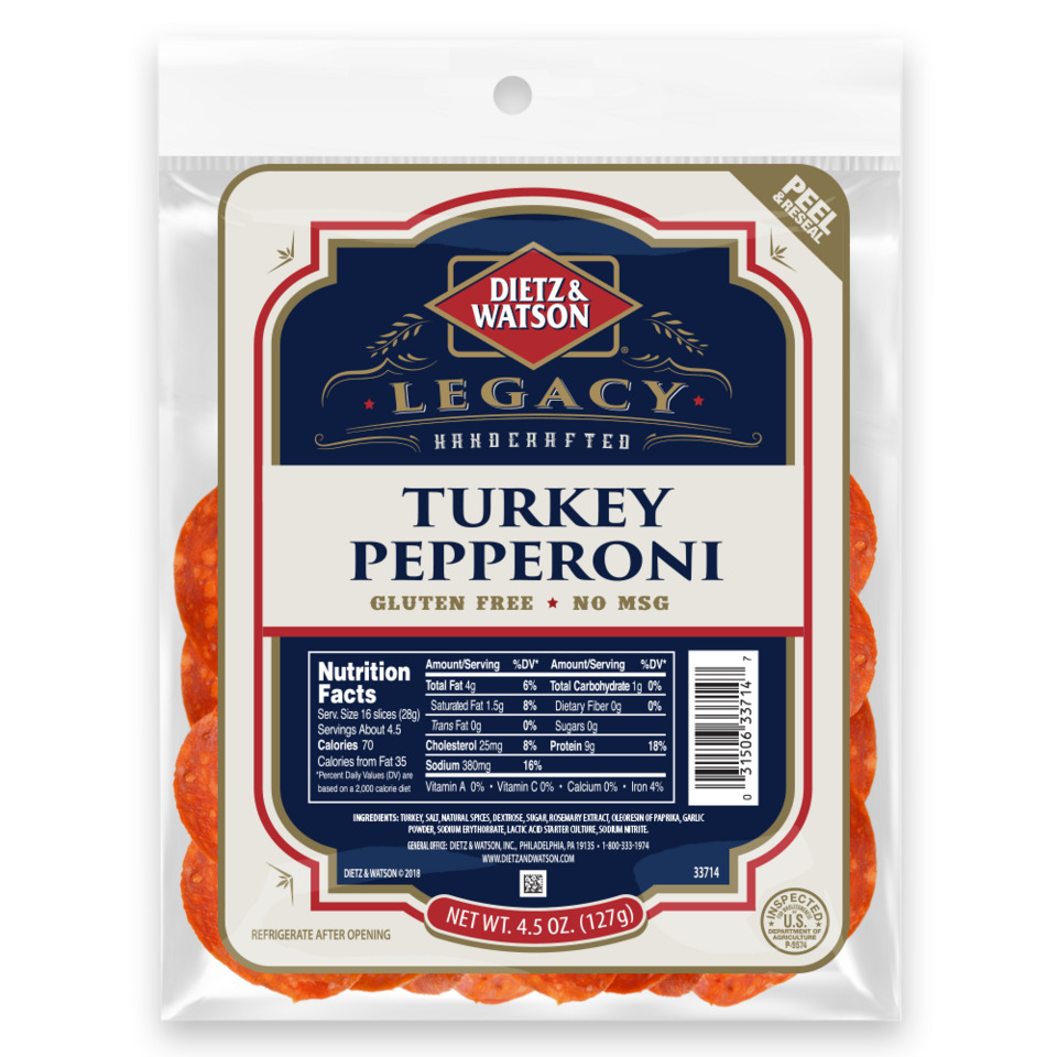 Pepperoni, Turkey, Legacy, Gluten Free, Pouch