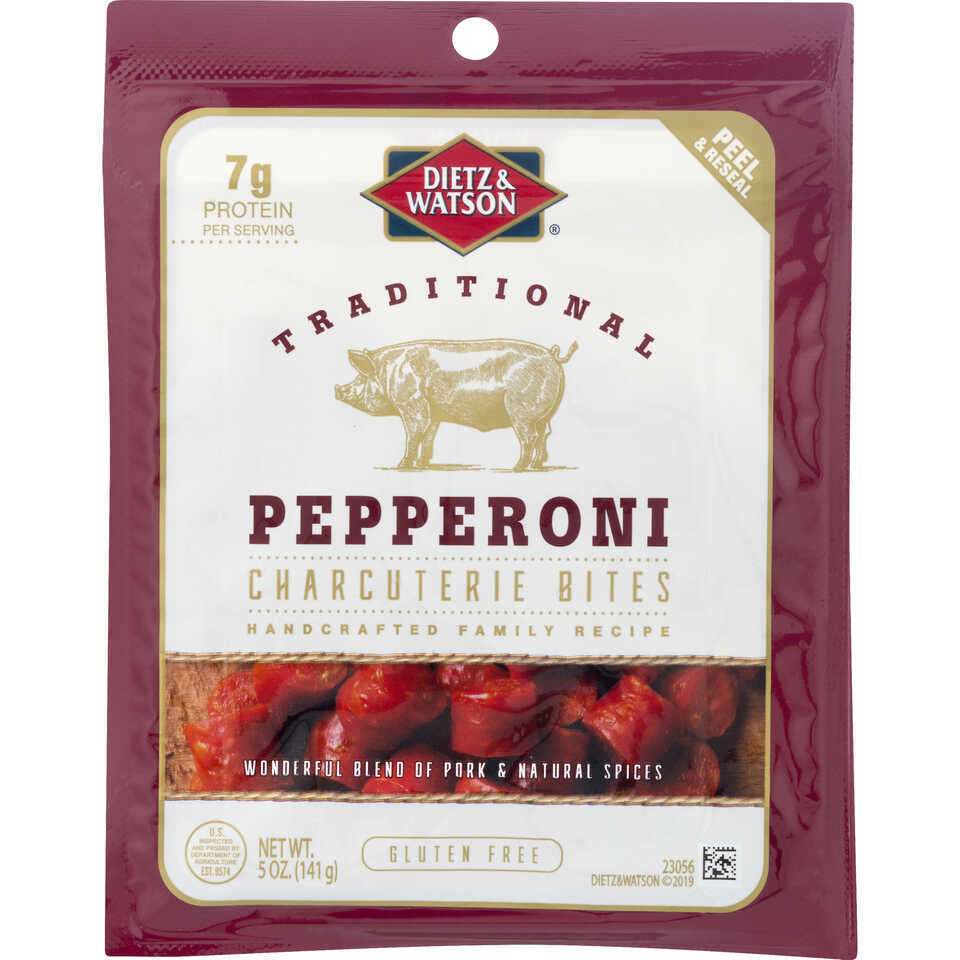 Charcuterie Bites, Pepperoni, Traditional, Gluten Free, Vacuum Packed