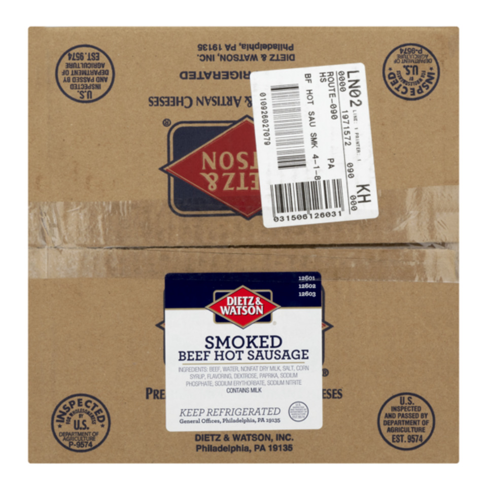 Smoked Beef Hot Sausage Dietz & Watson