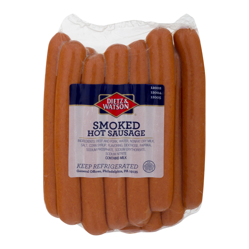 Smoked Hot Sausage Hot Dogs Dietz & Watson