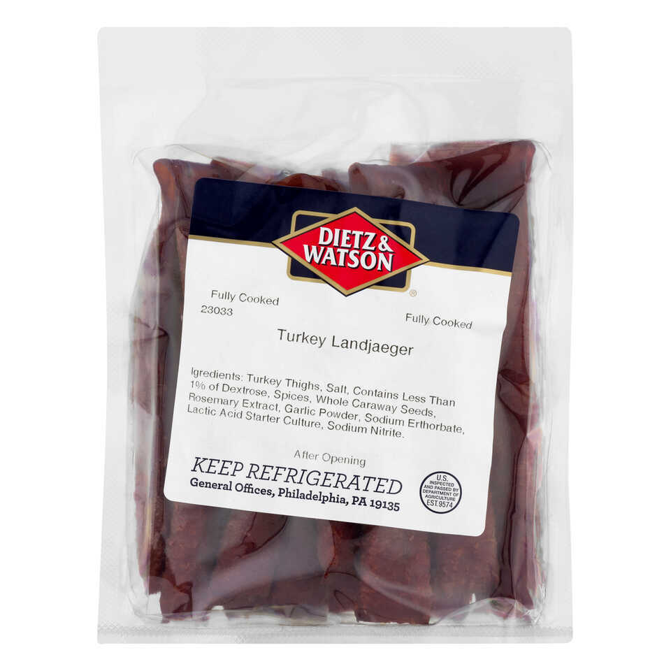 Landjaeger, Turkey, Shrink Wrapped